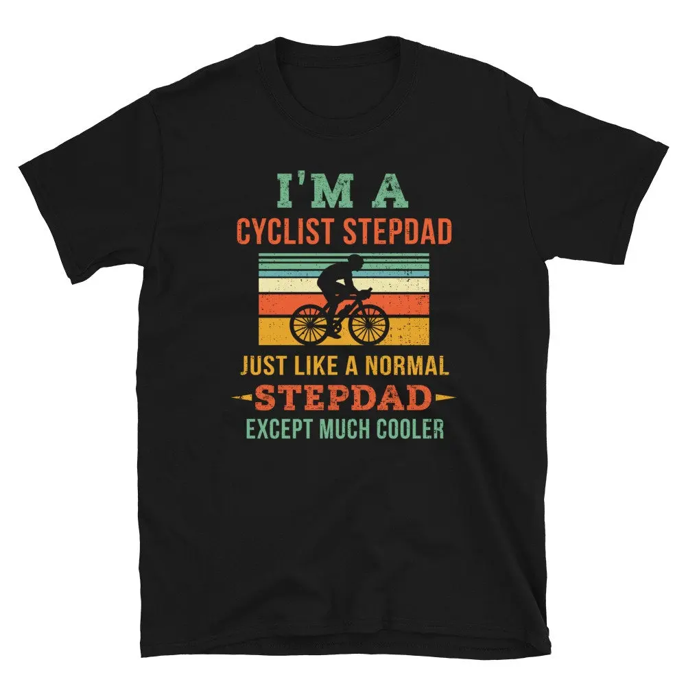 Vintage Cyclist Stepdad T Shirt Step Dad Cycling Stepfather Father Bike Ride