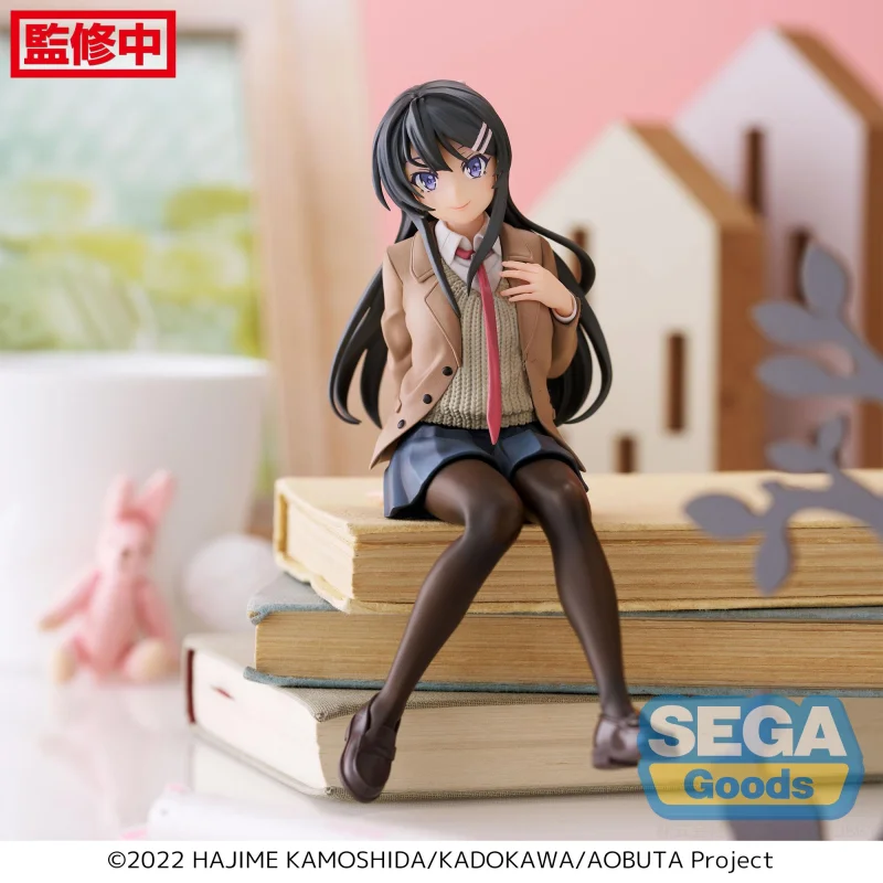 Original Sega Noodle Stopper Seishun Butajyaku Series Sakurajima Mai 14Cm Pvc Anime Figurine Model Collection Toys for Boys Gift