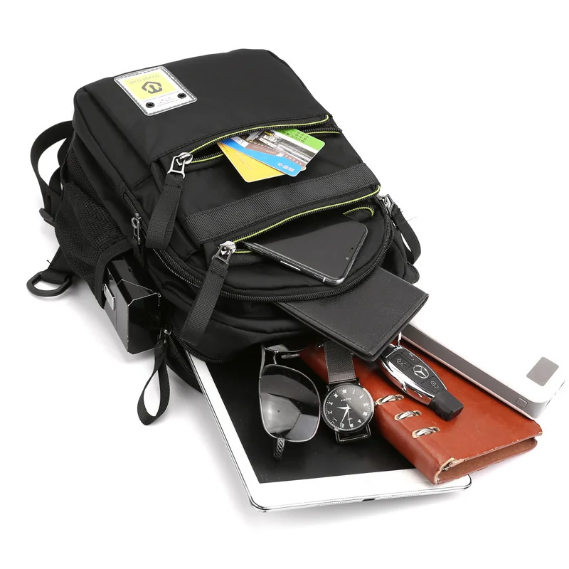 New multifunctional fashion chest bag leisure men's diagonal bag outdoor sports backpack waterproof Oxford cloth men's bag