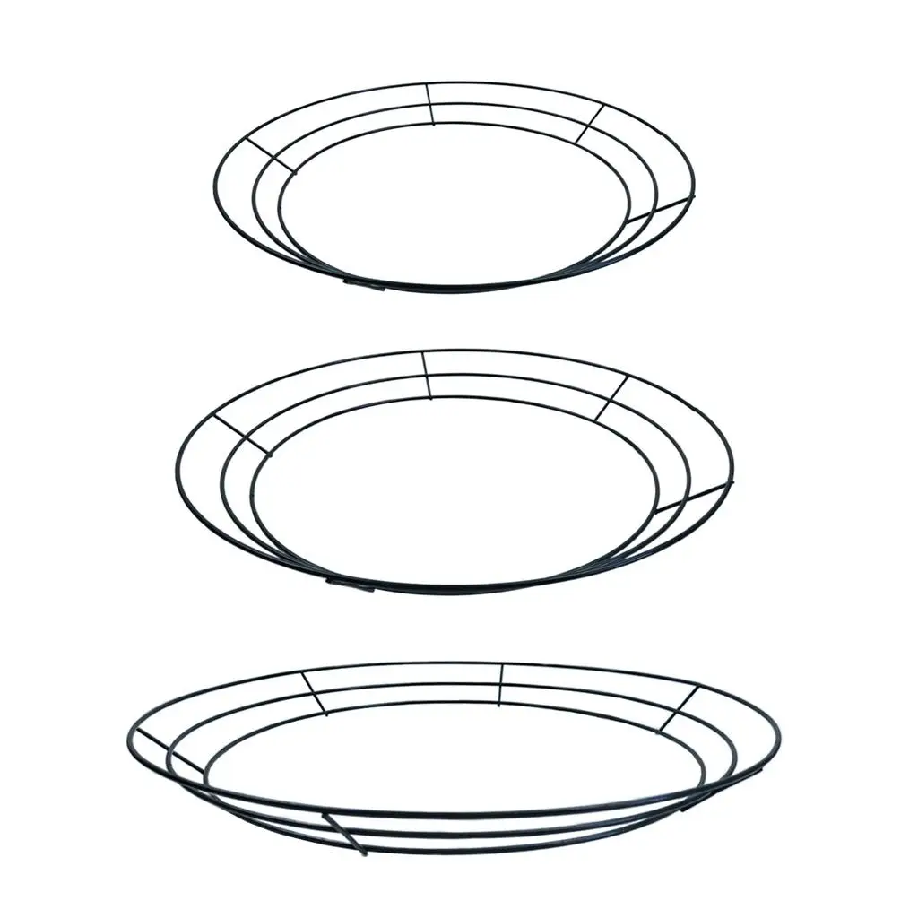 Christmas Wreath Frame Durable Metal Wire Ring for Outdoor Garden Decorations Home Patio Decor