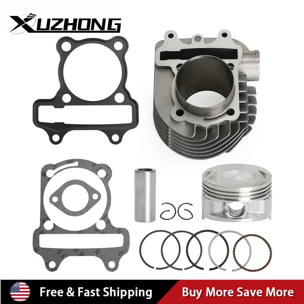 

Cylinder Head Piston Gasket Kit 61mm Big Bore For GY6 150cc 200cc Engine Set