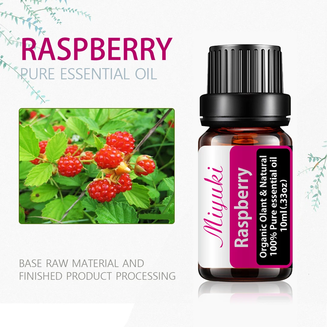 10ml Fruit Aroma Fragrance Oil Organic Raspberry Essential Oils for Humidifier Candle Soap Making Coconut Strawberry Essence Oil