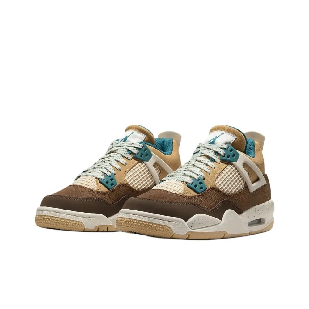 Nike AJ1 Leather Comfortable Durable Breathable High-Top Basketball Shoes Brown/White FB2214-200