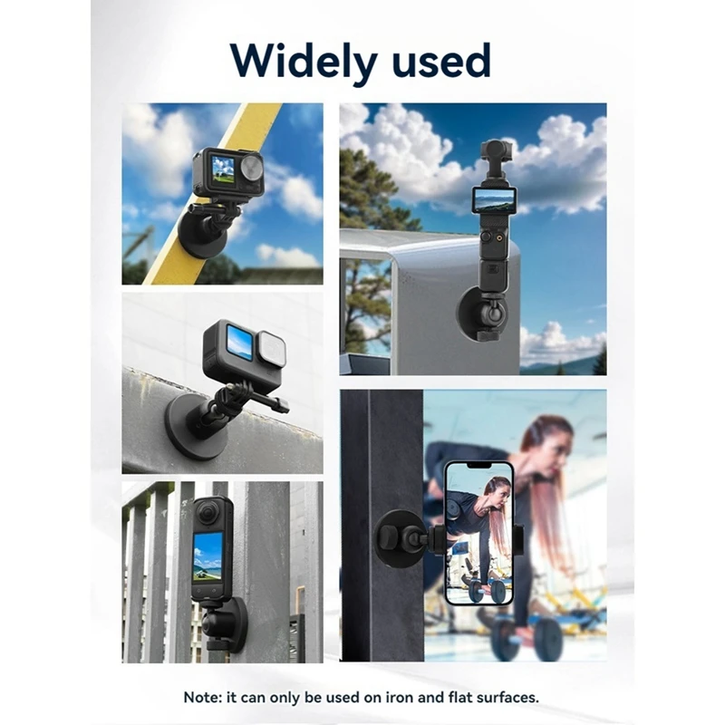 Dudukan kamera braket kepala bola magnetik, untuk DJI Action 5 Pro, kamera aksi, kepala bola dudukan magnetik untuk DJI Action5pro
