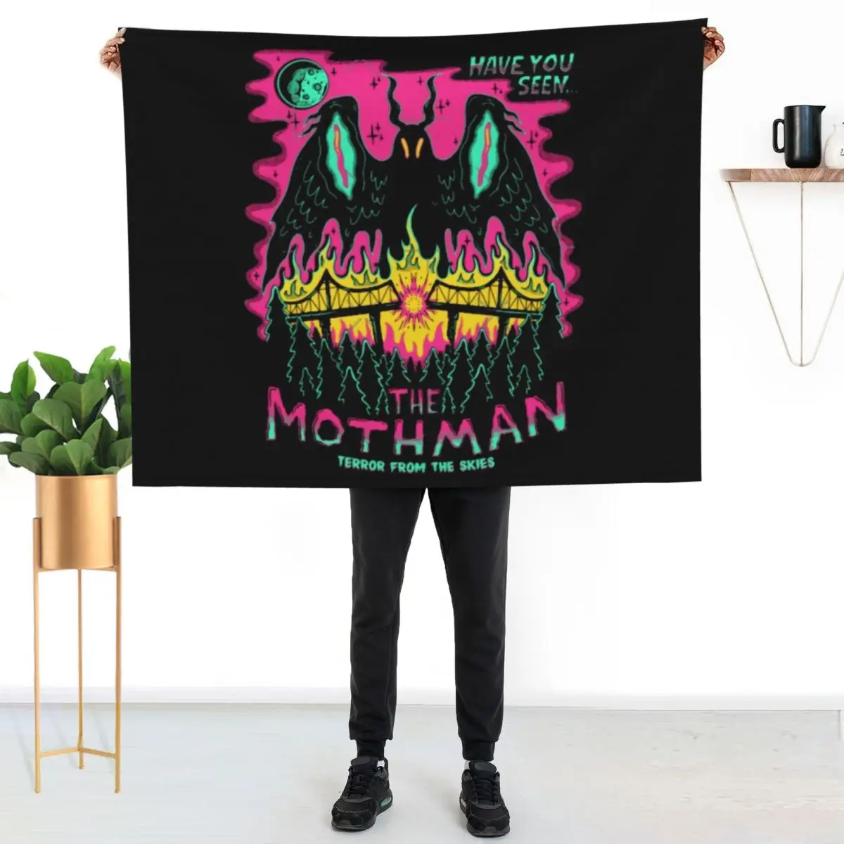 

The Mothman Funny Throw Blanket Decorative Soft Throw Blanket for Couch Sofa