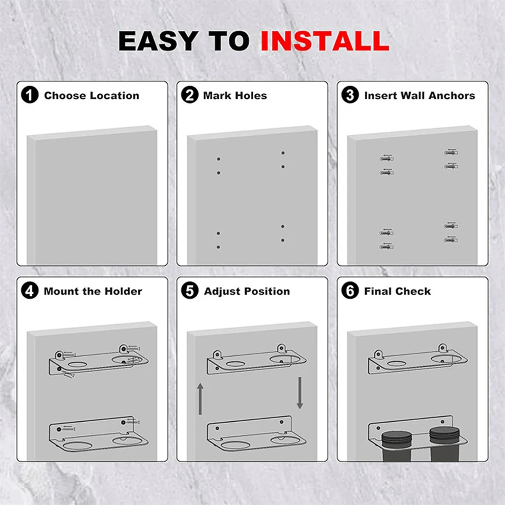 

Wall Mounted Funnel Holder with Drip Cups Fits Funnels 5 to 16 Inches for Oil Fuel Coolant with Adjustable Height