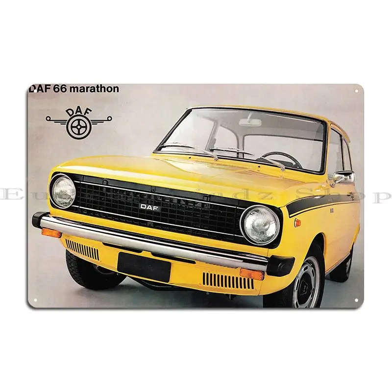 Zaz 1102 Tavria السوفياتي Subcompact 1990 daf 66 ماراثون تصميم معدني صدئ سينما المرآب بار الكهف تين تسجيل ملصق