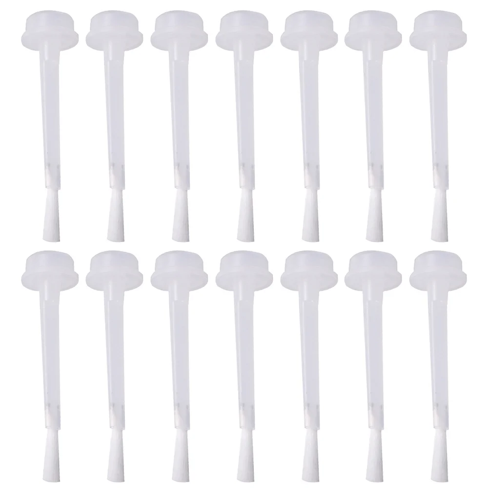 

50pcs Art Brush Plastic Replacement Heads For Polish Bottle Manicure Tool Diy Nail Design Supplies Portable Nail Liquid Dipping