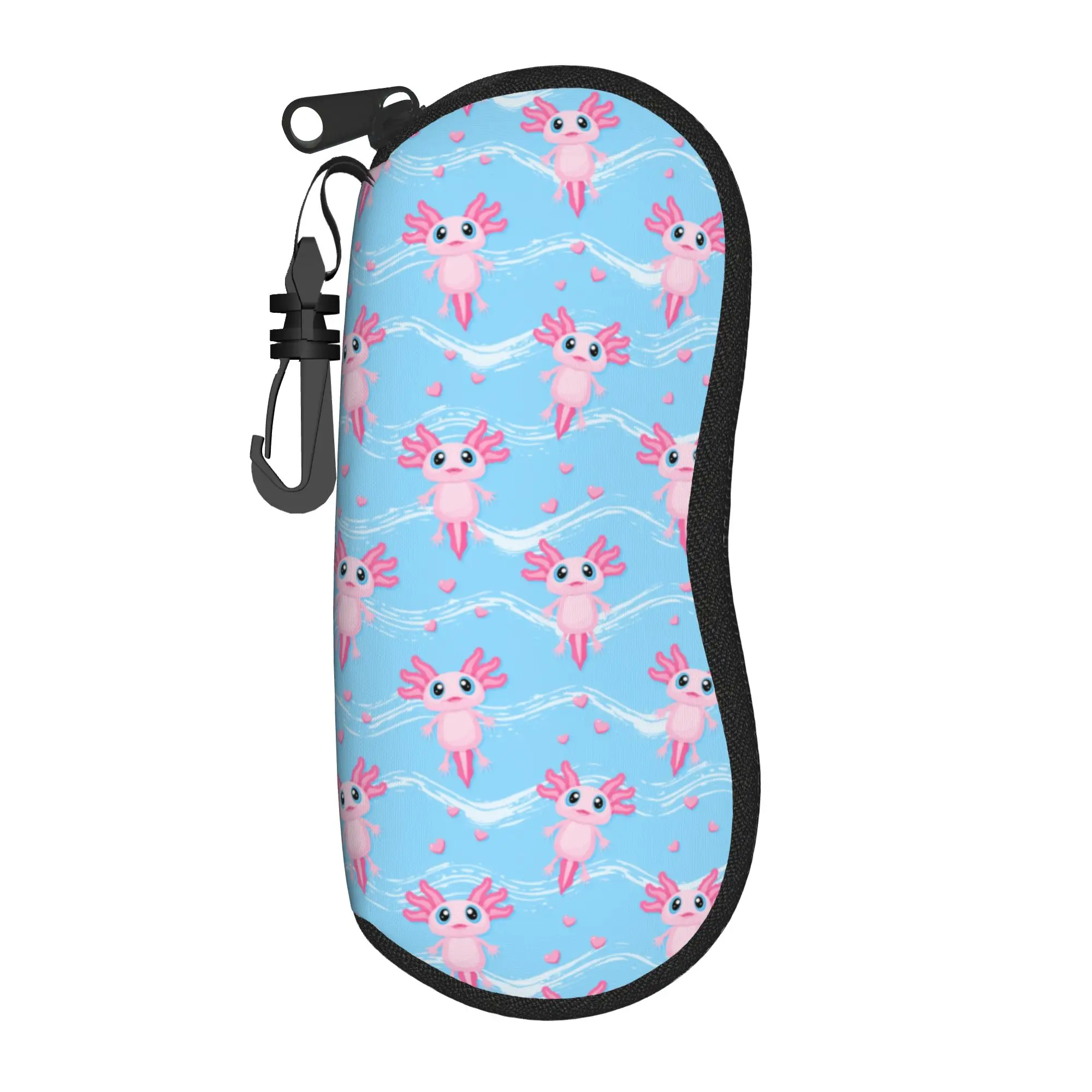 Axolotl Mexican Salamander  Accessories Glasses Case for Girl Printing Box  Eyeglasses Storage Box Gift Eye Contacts Case