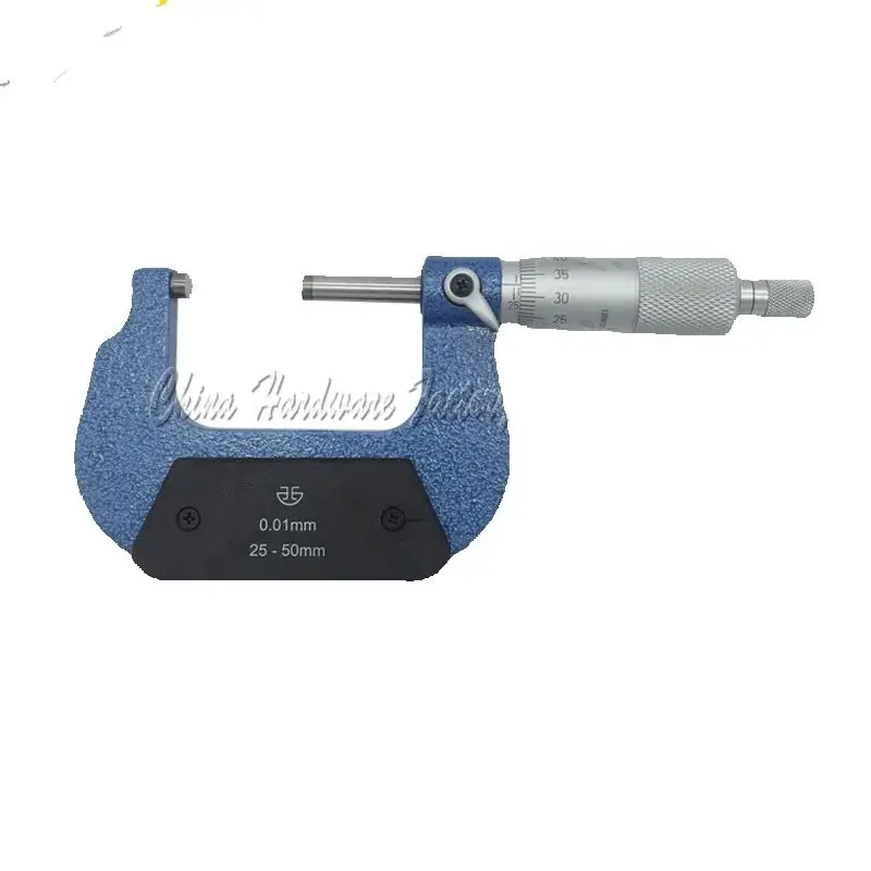 XIBEI Outside Micrometer 0-25 25-50 50-75 75-100mm 0.01mm 0.001mm Measuring faces Carbide Baked-enamel-finished frame