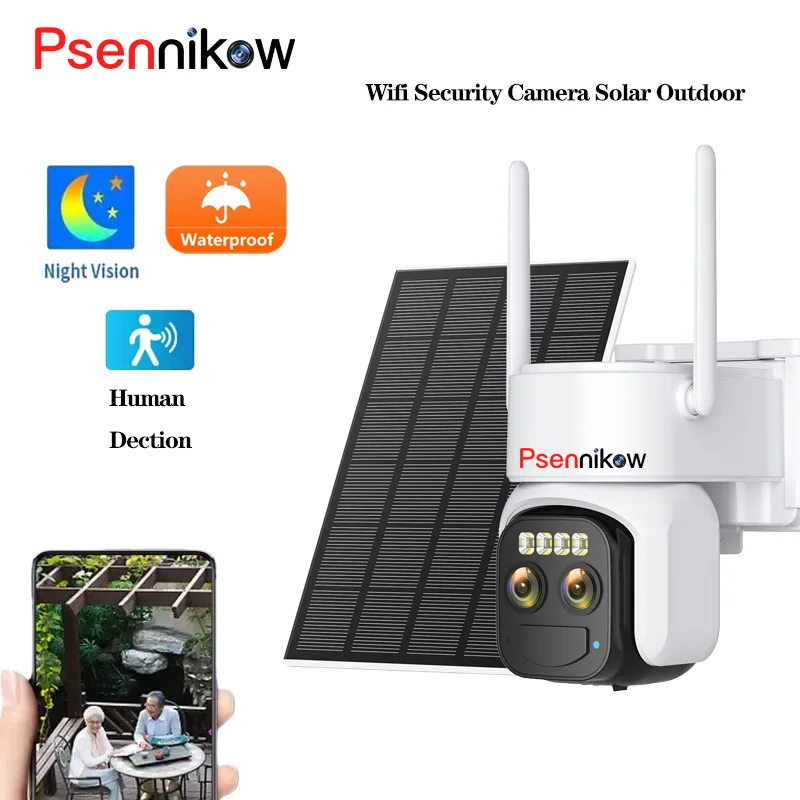 

Wifi Security Camera Solar Outdoor 10MP 5K 10X Digital Zoom Wireless Surveillance Camera Auto Tracking PIR Human Detection O-KAM