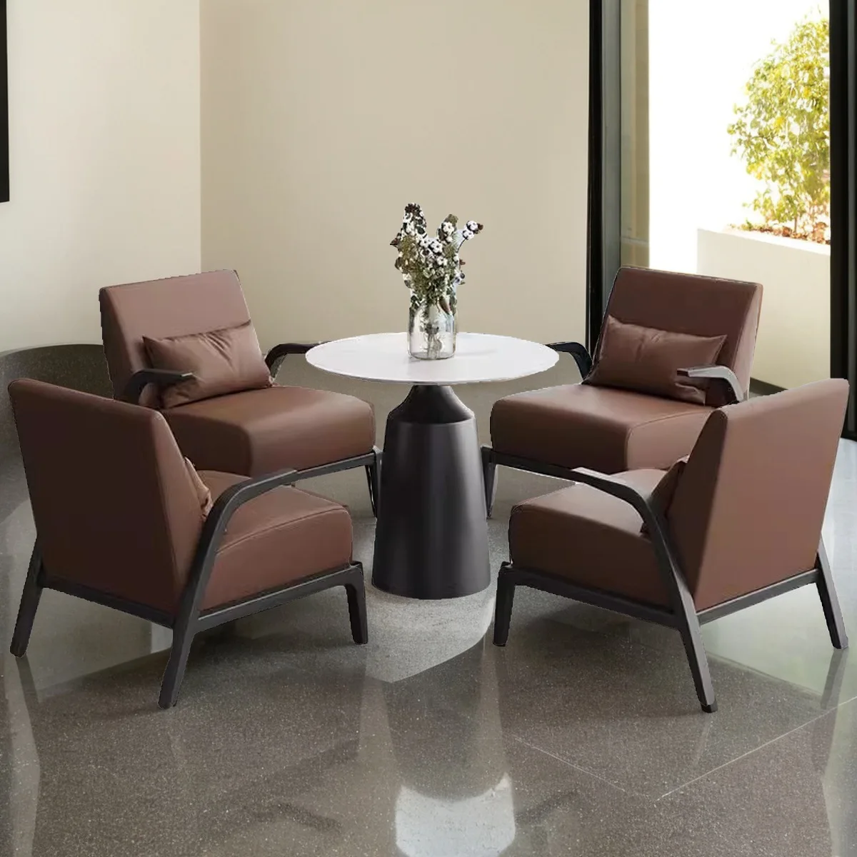 طاولة تفاوض الفنادق التجارية وكرسي مزيج من مؤسسة التدريب أريكة كرسي عيادة التجميل عن طريق الفم 4S Store rec