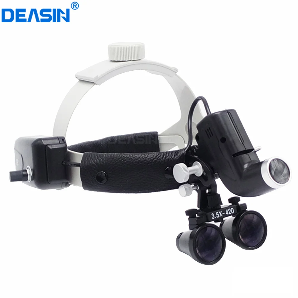 

Dental Optical Surgical Loupe with Headband LED Light 3.5X Loupes WIth Headlight Dentistry equipment