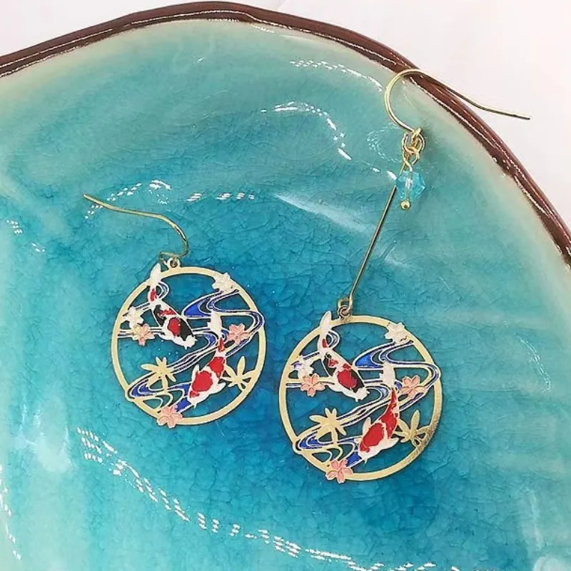 Vintage Chinese Mythical Animal Earrings for Women Phoenix Peacock Deer Nine-tailed Fox Crane Shaped Ethnic Jewelry Earclip Gift