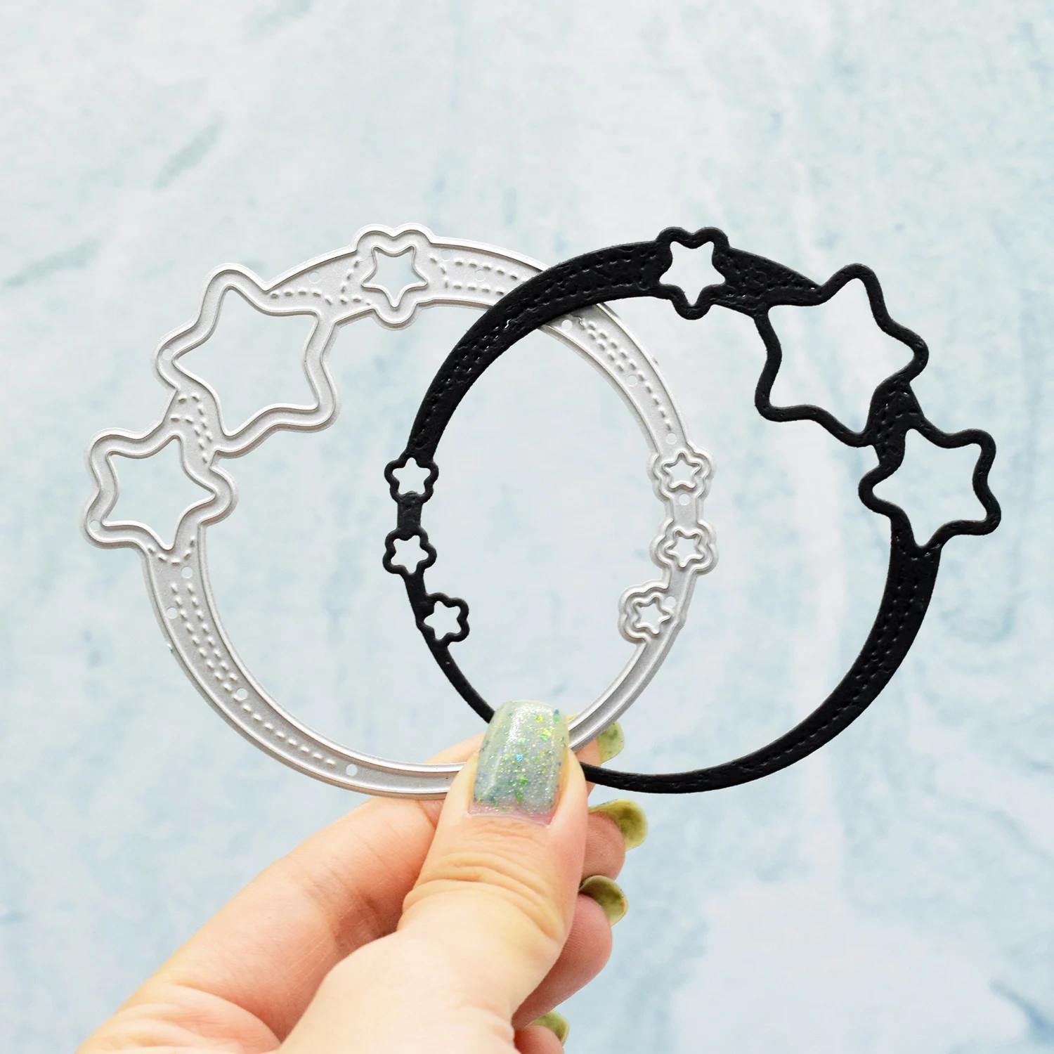 1PC Stern Kreis Rahmen Metall Schneiden Stirbt für DIY Scrapbooking Album Gruß Geschenk Karte, Der Papier Handwerk