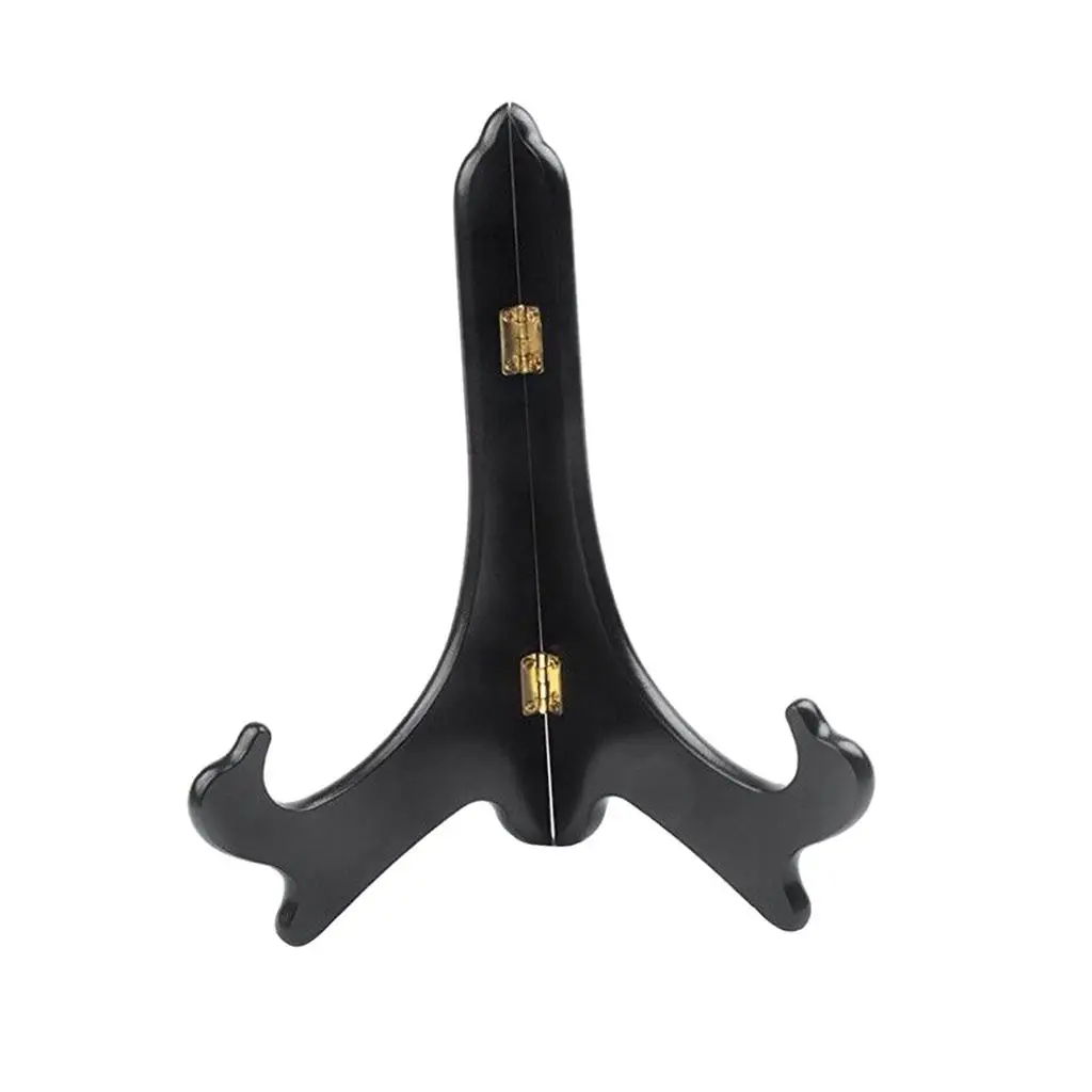 Tabletop Wooden Plate Display Holder Foldable Picture Display Easel Stand for Card Dish and Photo
