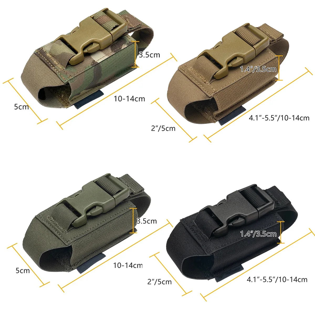 Tactical Single Flashbang Pouch Tool Pouch Carrier Multi-Function Molle Accessories Pack Combat Belt Hunting Airsoft Accessories