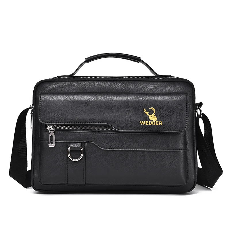 Wizzard men’s messenger bag WEIXIER Shoulder Bag Men's Crossbody Bags PU Leather Handbag