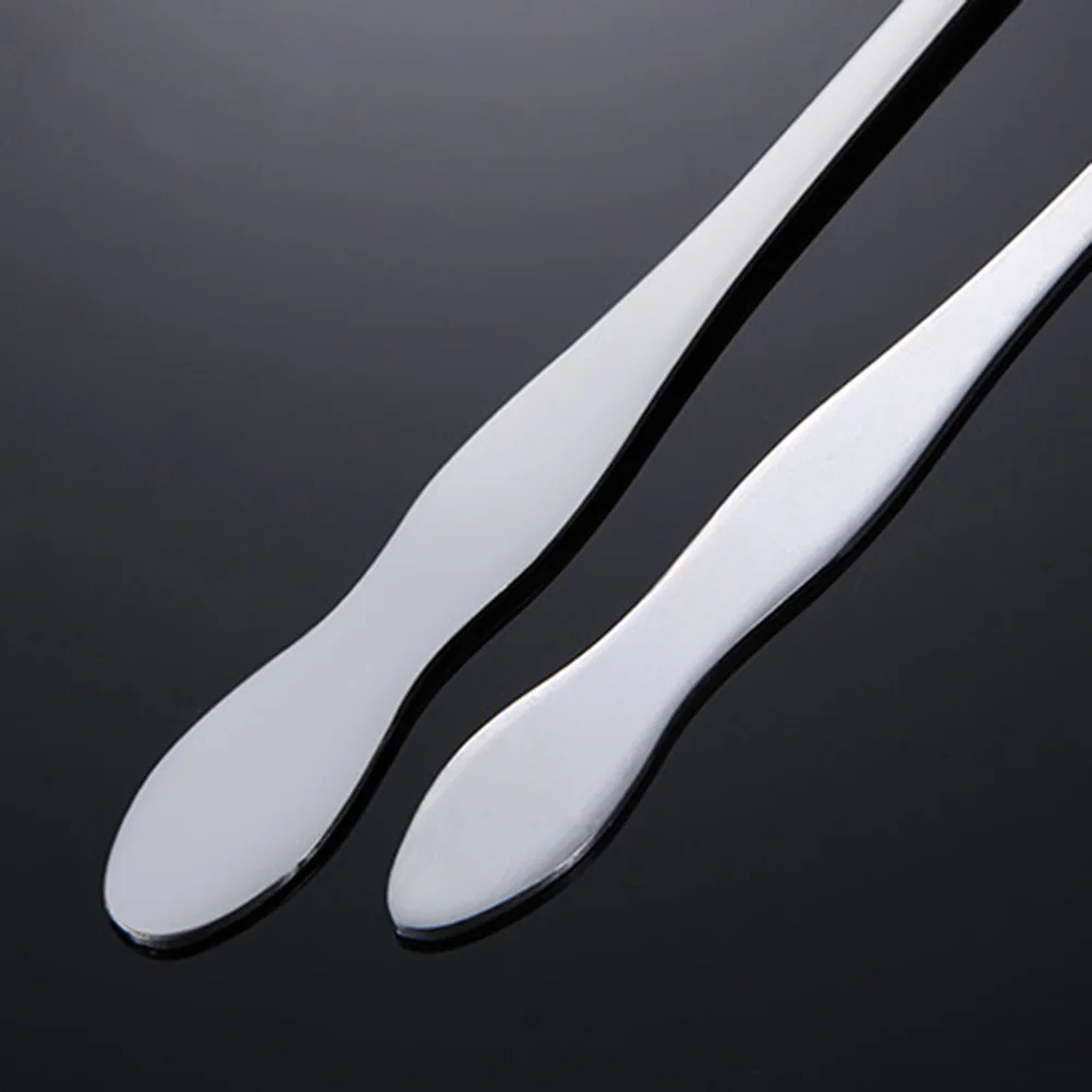 

6Pcs Stainless Steel Spoon Stirring Long Handle 32Cm Gourd Shape Ice Cream Scoop Cocktail Spoon for Home Bar Kitchen Cafe Use