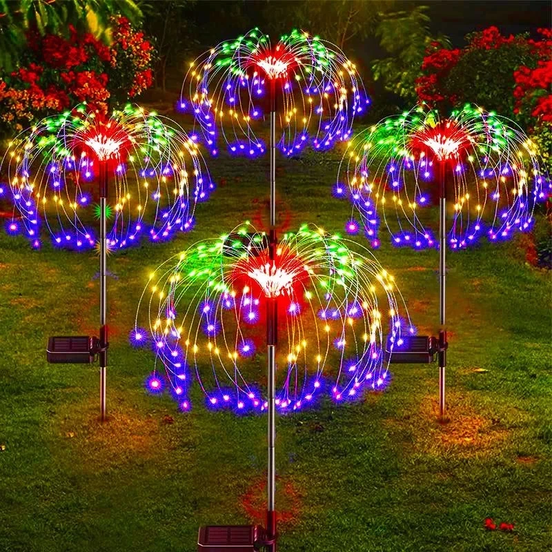 

LED Solar Firework Lights Outdoor Garden Decoration Fairy Lights Waterproof Dandelion Lawn Lamp for Garden Landscape Lawn Decor