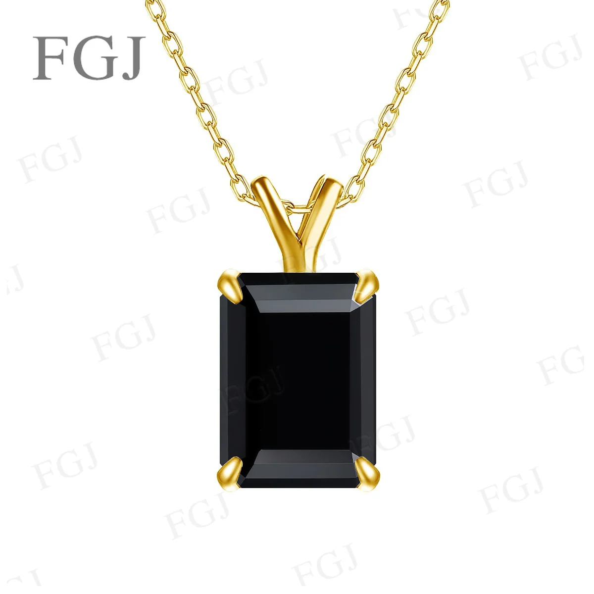 4CT Smaragdschliff Moissanit-Anhänger-Halskette für Damen, 925er Sterlingsilber mit 18K Goldplattierung, edler Schmuck, Hochzeitsgeschenk – Detail 17