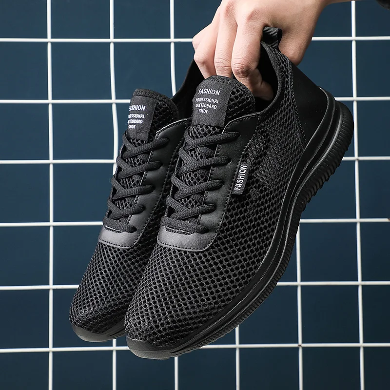 

Летние уличные легкие мужские повседневные кроссовки с противоскользящей сеткой, мужская обувь для бега и ходьбы, дышащая спортивная спортивная обувь для бега