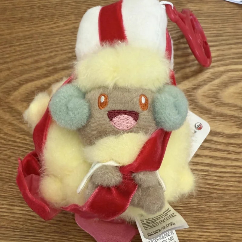 Porte-clés en peluche PokéMon Original 2025, cadeaux de noël Pikachu Sylveon Rowlet, Collection de vœux de vacances, ornement, nouveau modèle