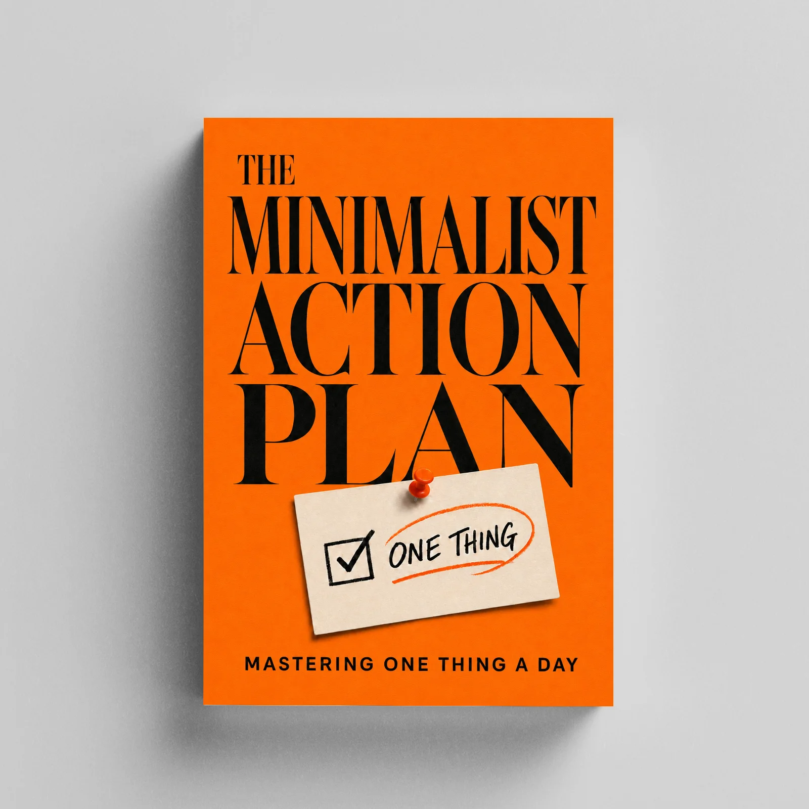 Minimal Action Plan, Accomplish One Important Task Every Day, Productivity & Personal Growth Self-Help Book