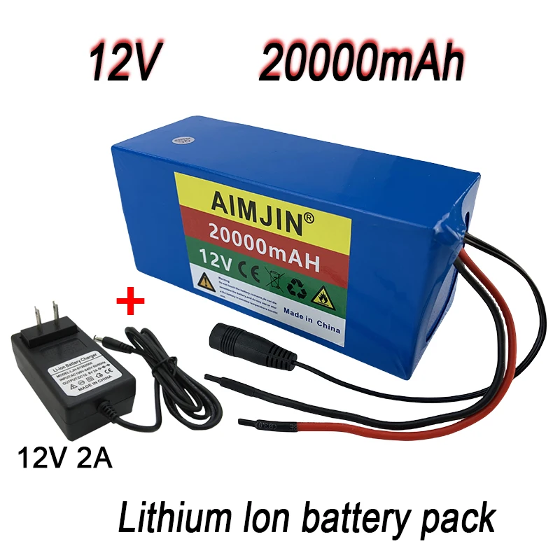 

12V 20000mAh lithium ion rechargeable battery pack