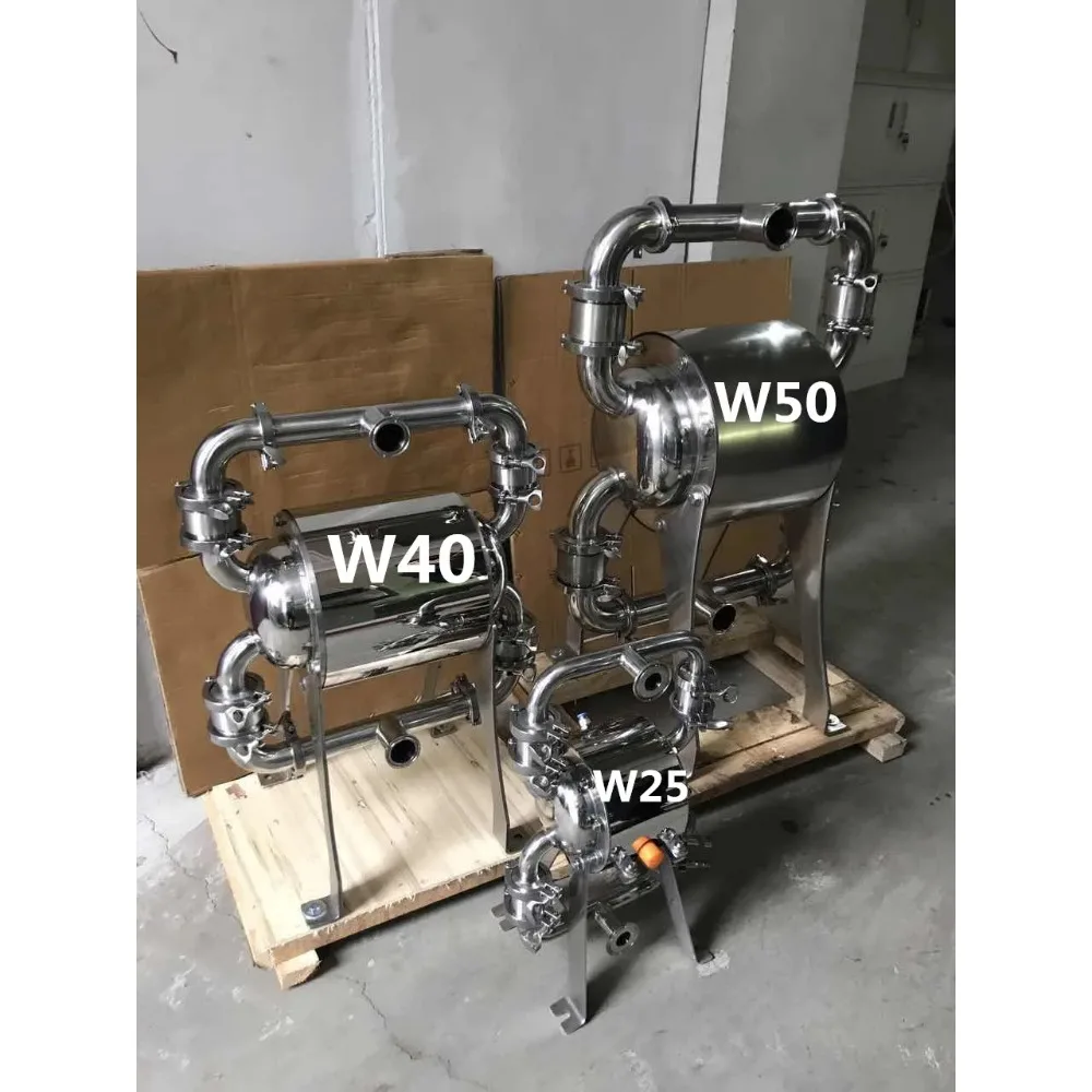 QBY3‑W25 Food Grade Sanitary Air Operated Double Diaphragm Pump Stainless Steel Self‑Priming Transfer Pump