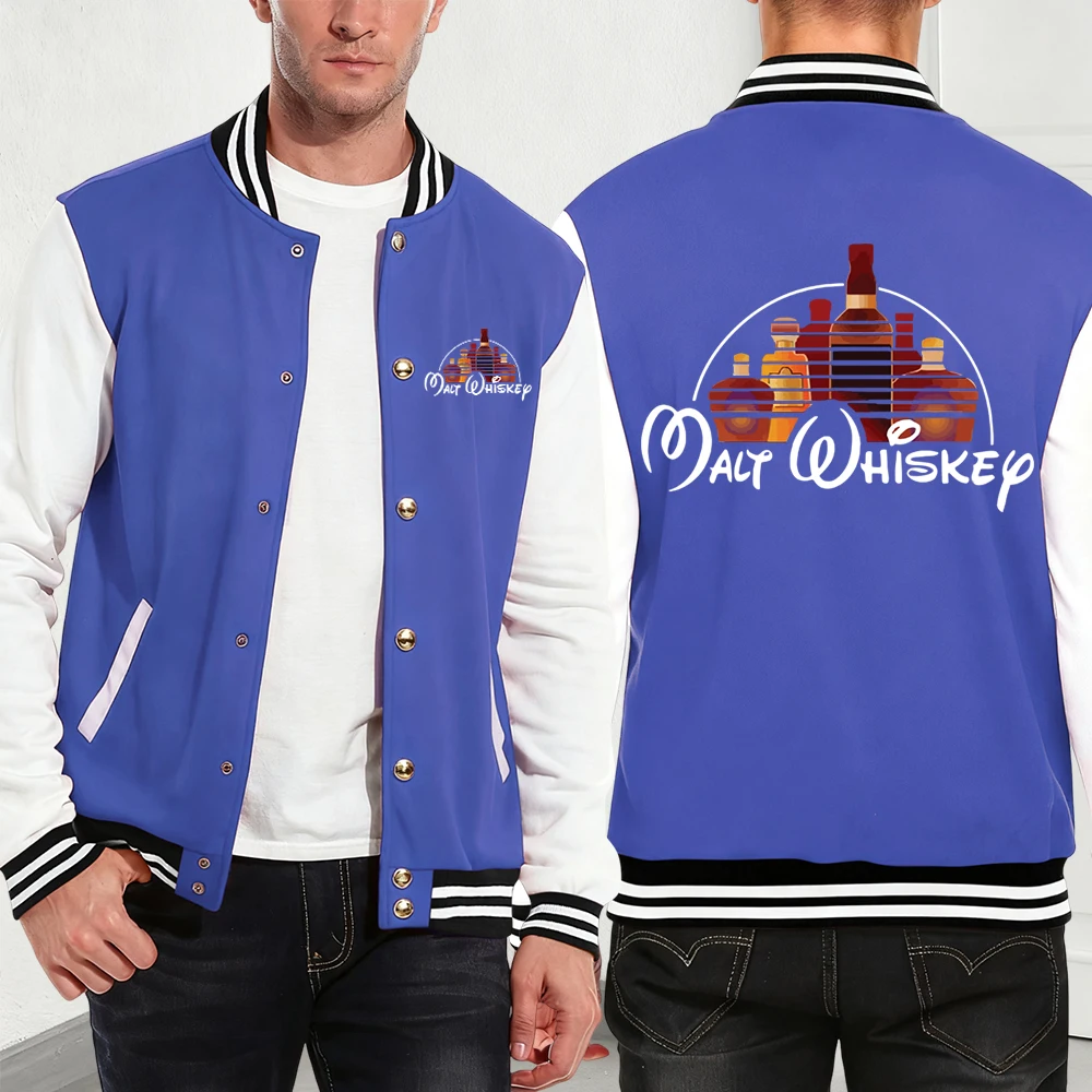 

Malt Wiskey Забавные хлопковые пальто с принтами Alcool Drunk Мужские зимние флисовые теплые куртки Базовые бейсбольные майки с карманами Трендовые мужские топы