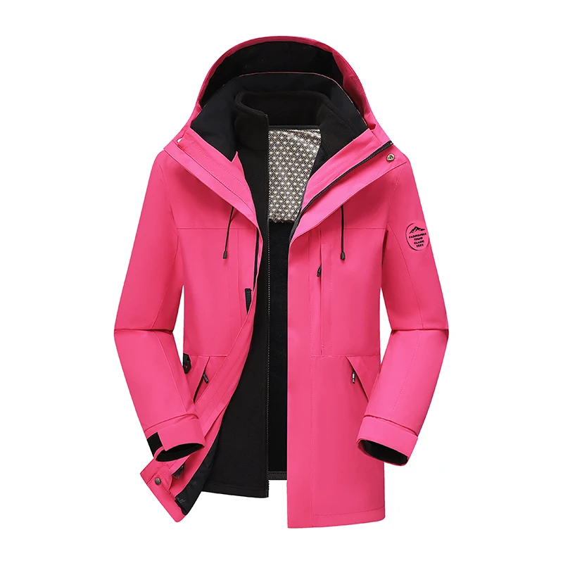 

2025 NEW Casaul Outdoor Hooded Three-in-one Windproof Waterproof Mountaineering Suit Graphene Jacket