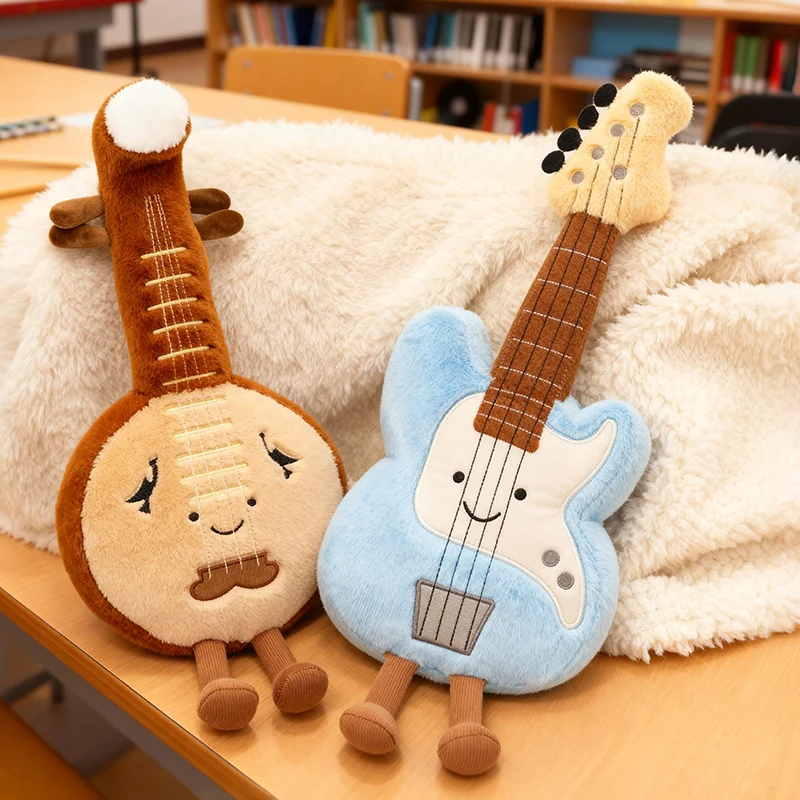 A Unique Gift Bundle: Musical Instrument Plush Toys (Piano/Guzheng/ZhongRuan/Bass/Sax) for Children, Friends & Family Members.