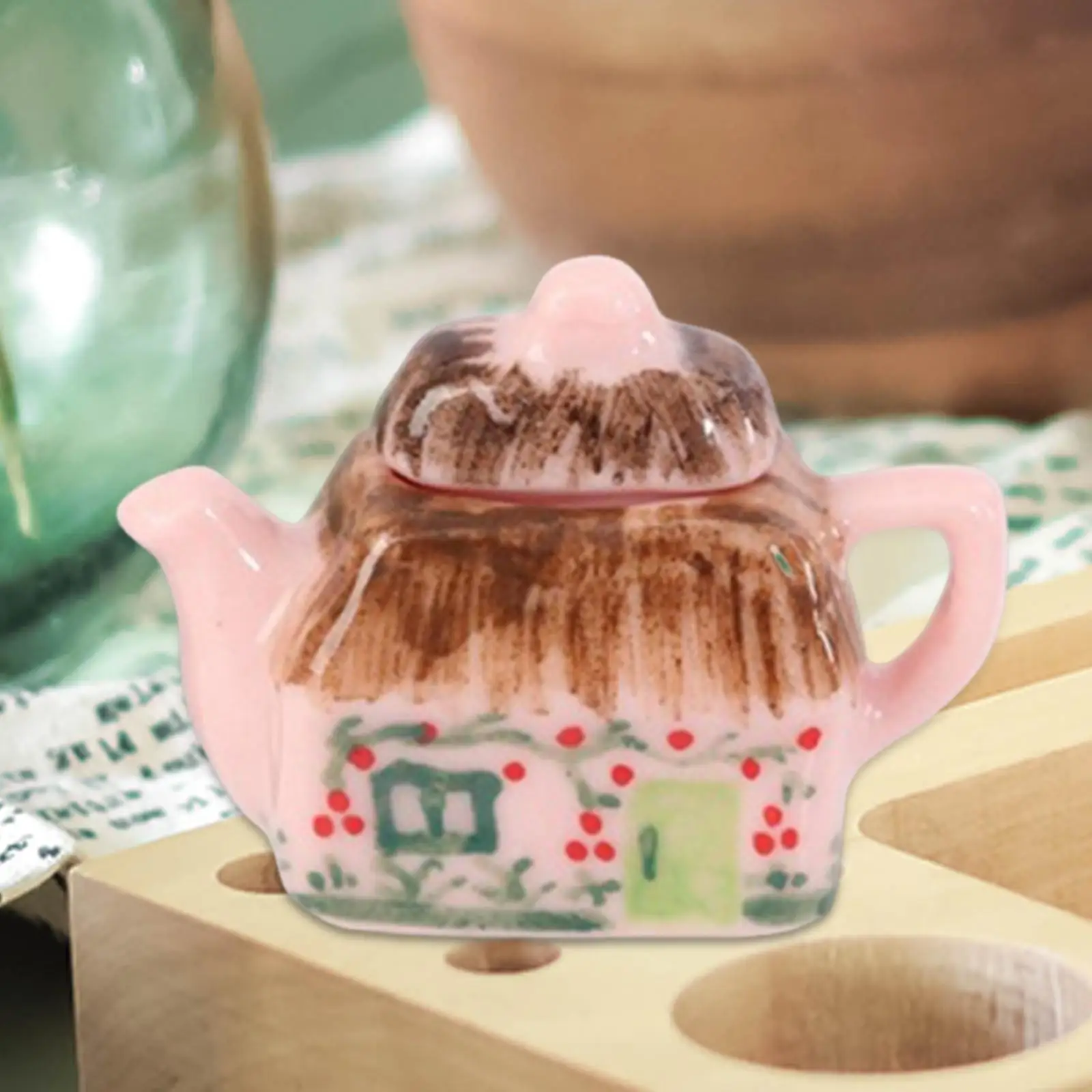 1:12 Bollitore da tè in miniatura Giochi di ruolo Simulazione Stoviglie Decor Modello Mobili per casa delle bambole per soggiorno Sala da pranzo Casa