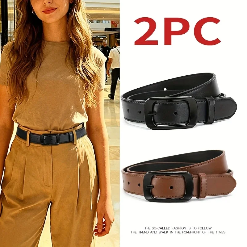 1pc/2pc Women's Belt Fashion Leisure Trendy Belt High Quality Luxury Belt Skirt Decoration Party Commuting Belt for Women