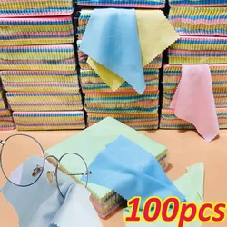 Solid Color Microfiber Glasses Cleaning Cloth High Quality Soft Chamois Eyeglasses Lens Clothes Phone Screen Cleaning Wipes