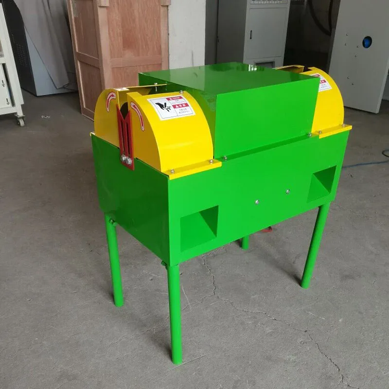 Dual Motor Electric Garlic Stem Root Cutting Machine  Dual Reverse Rotating Motor Separate Discharge Port
