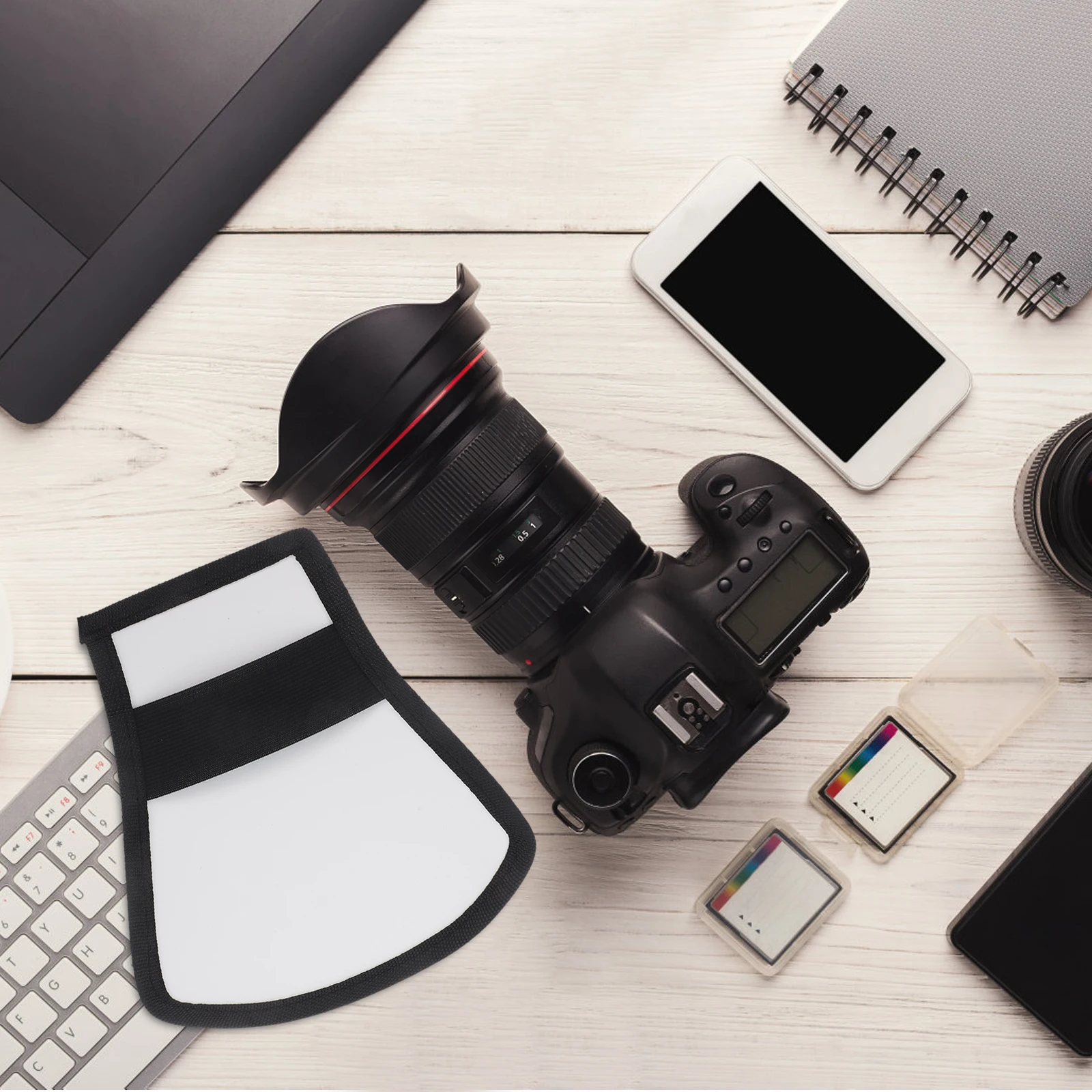 

Two Sides Flash Diffuser Light Reflector Soft Cover Photography Studio Reflective Background Universal Speedlight