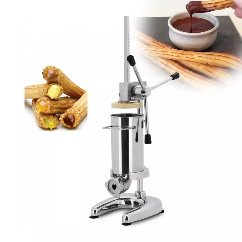 

5 Kinds Of Molds Stainless Steel 2L or 3L Manual Spanish Maker hine Small Churros Filling Making Snack Equipment