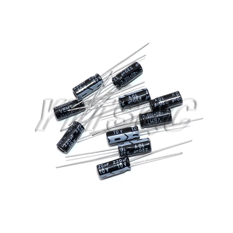 200pcs 0.1uF-220uF 50V 25V 16V 10V Radial Capacitors Set 15Values  Electrolytic Capacitor Assortment Kit 0.22uf 2.2uf 100uf