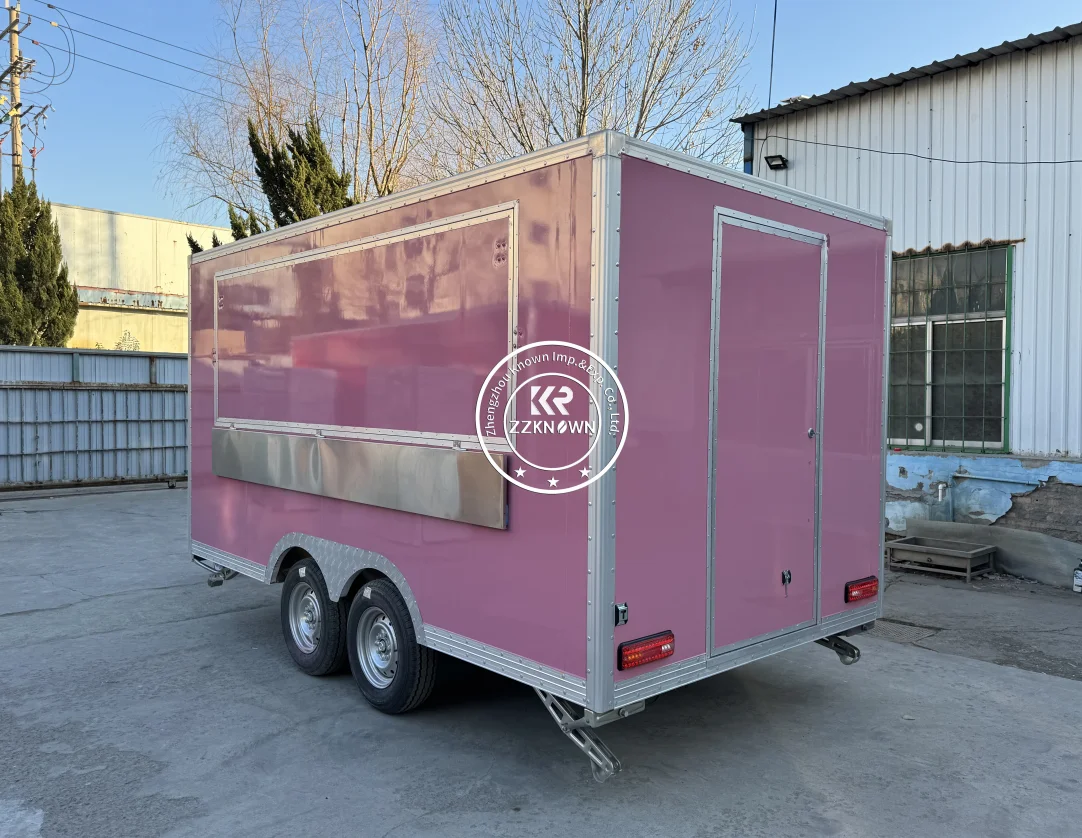 Hot Dog Snack Food Truck Kiosk Mobile Street Kitchen Cart Factory Price CE DOT Concession Catering Food Trailer