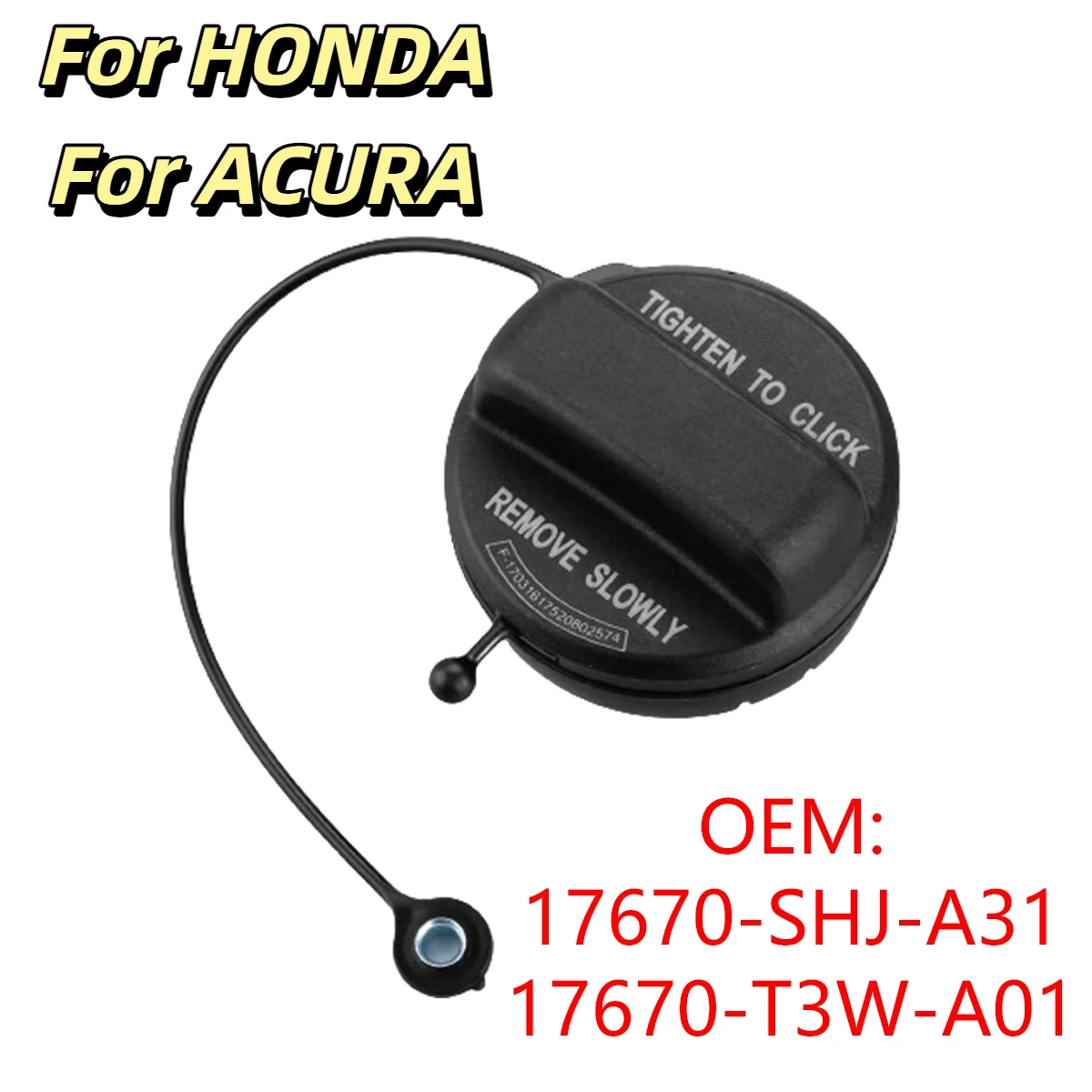 

Car Gas Cap Petrol Fuel Tank Cover Assembly 17670T3WA01 for Honda CR-Z Accord CR-V Pilot Ridgeline S2000 for Acura 17670SHJA31