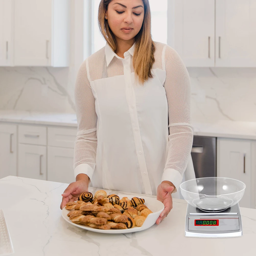 

5 Pcs Kitchen Weighing Pan Digital Scale Weighting White Reusable Fast Food Tray