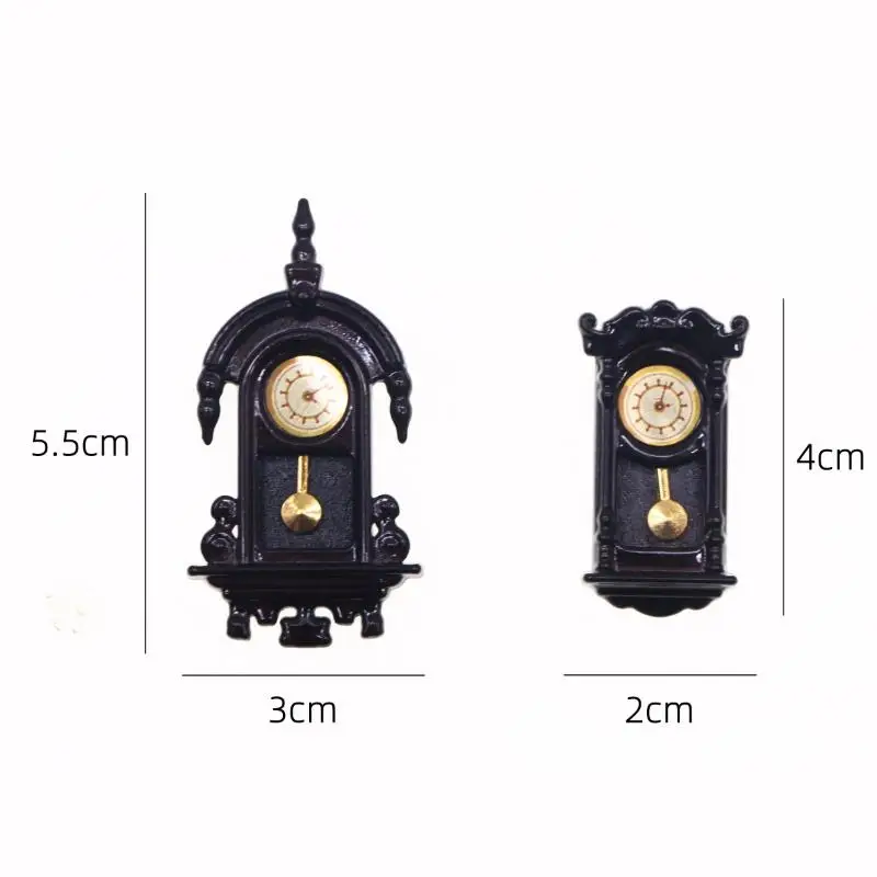 1/12 casa delle bambole simulazione vintage orologio da parete modello bambola casa orologio soggiorno arredamento giocattolo casa delle bambole micro scena accessori