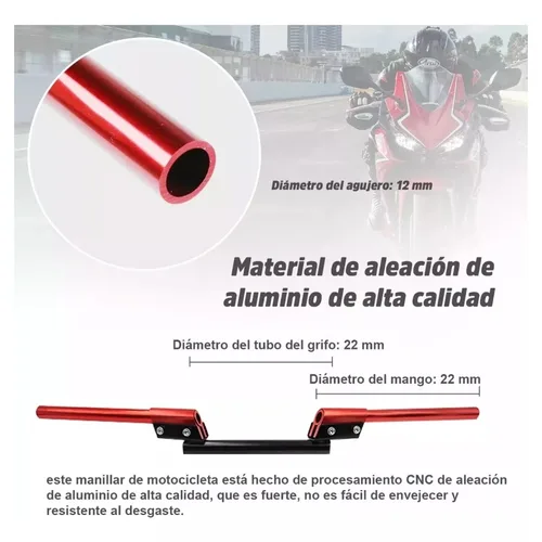 Imagen 2 del producto Piezas modificadas para motocicleta, refuerzo de grifo de manillar, barra transversal ajustable, barra de equilibrio, barra de soporte de dirección
