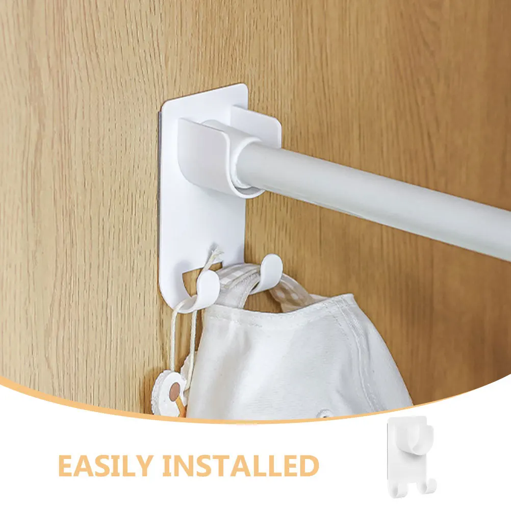 2 قطعة أصحاب قضيب الستارة الحمام دش مسمار الحرة لاصق بين قوسين لا الحفر خطاطيف الستائر التوتر قضيب التوتر القطب حامل