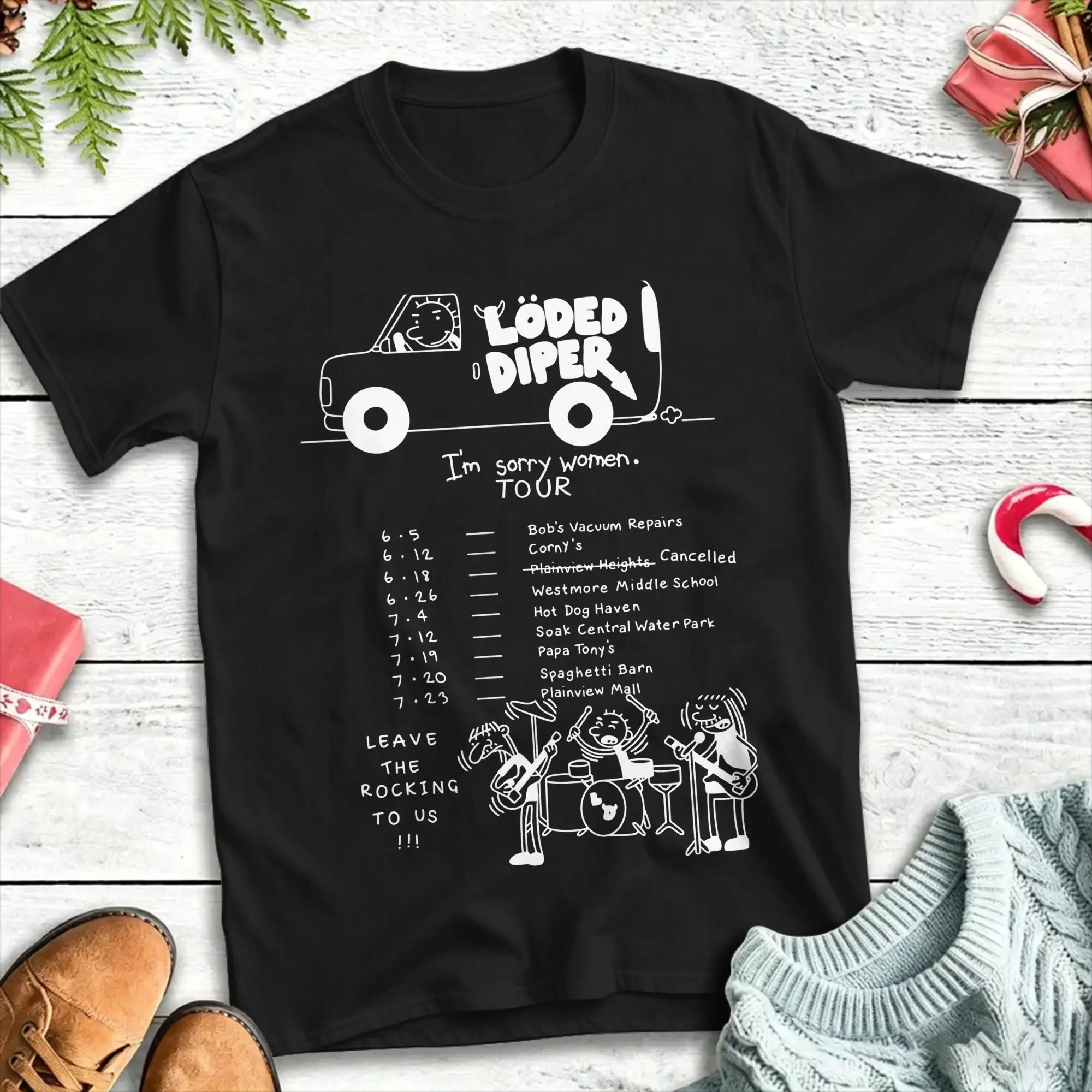 Oversized T Shirt Loded Diper World Tour Cotton T-Shirts  Leisure Tee Shirt for Male Beach Y2K Fun Casual Short Sleeve Tops