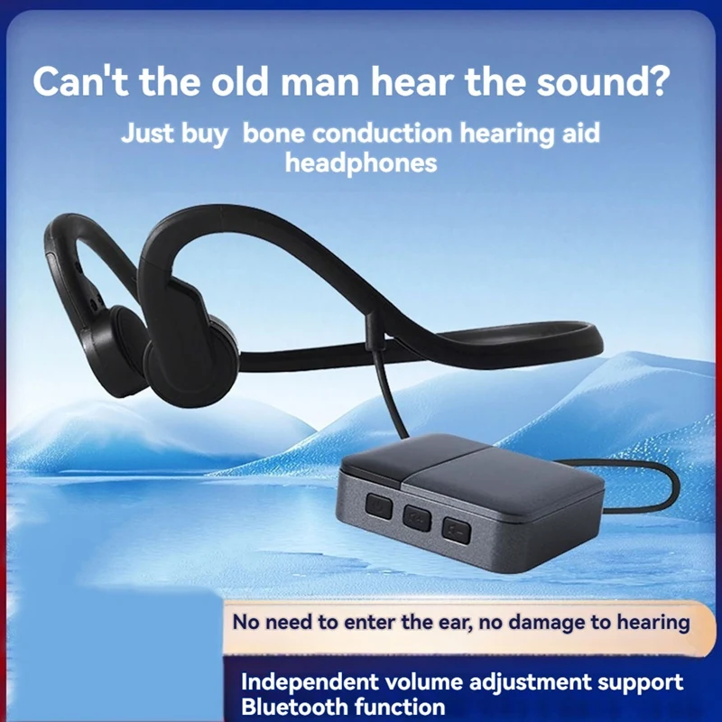 Z3 Box Bone Conduction Hearing Aid Earphone Sound Collector Ear Noise Reduction Bluetooth 5.3TV Earphones For Seniors