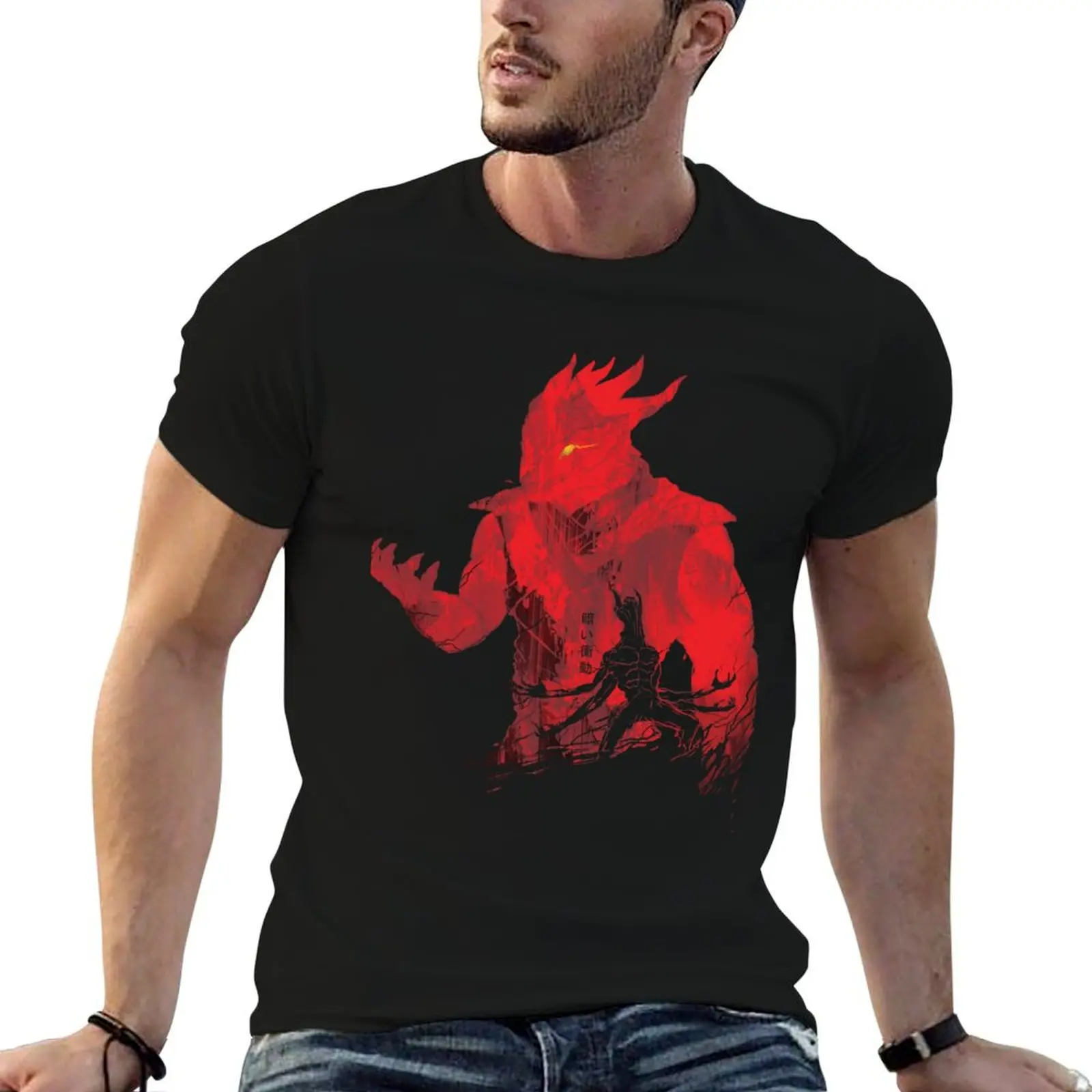 

A Dark Impulse:BG3 Dark Urge T-Shirt anime t shirts for man t shirts cotton 100% T-Shirt