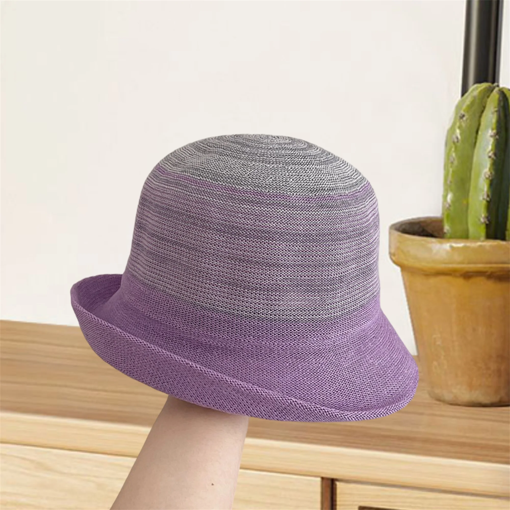 

Bucket Hats for Women and Men Fashionable Contrast Color Breathable Rolled Edges Sun Protection Hats